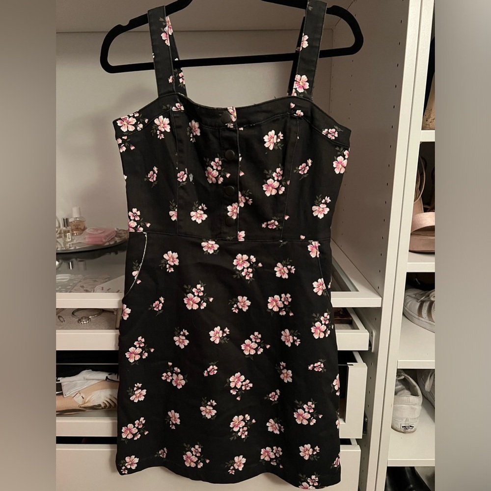 Denim floral dress
